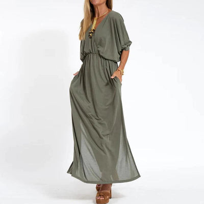 Abito Lungo Elegante Louisa con Fessura Laterale