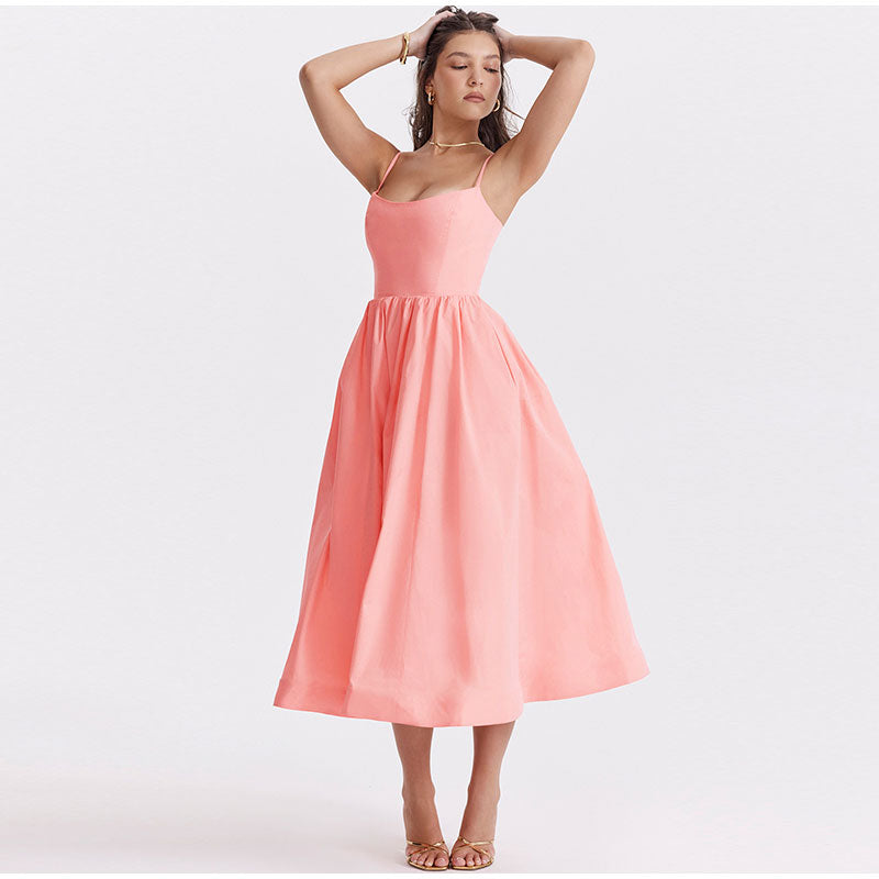 Lara Midi Dress with Bodice and Straps