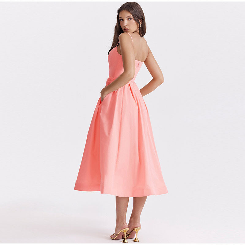 Lara Midi Dress with Bodice and Straps