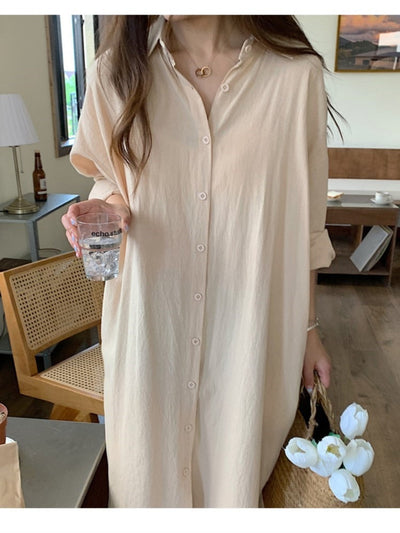 Abito Camicia Midi Ivy in Lino Lungo