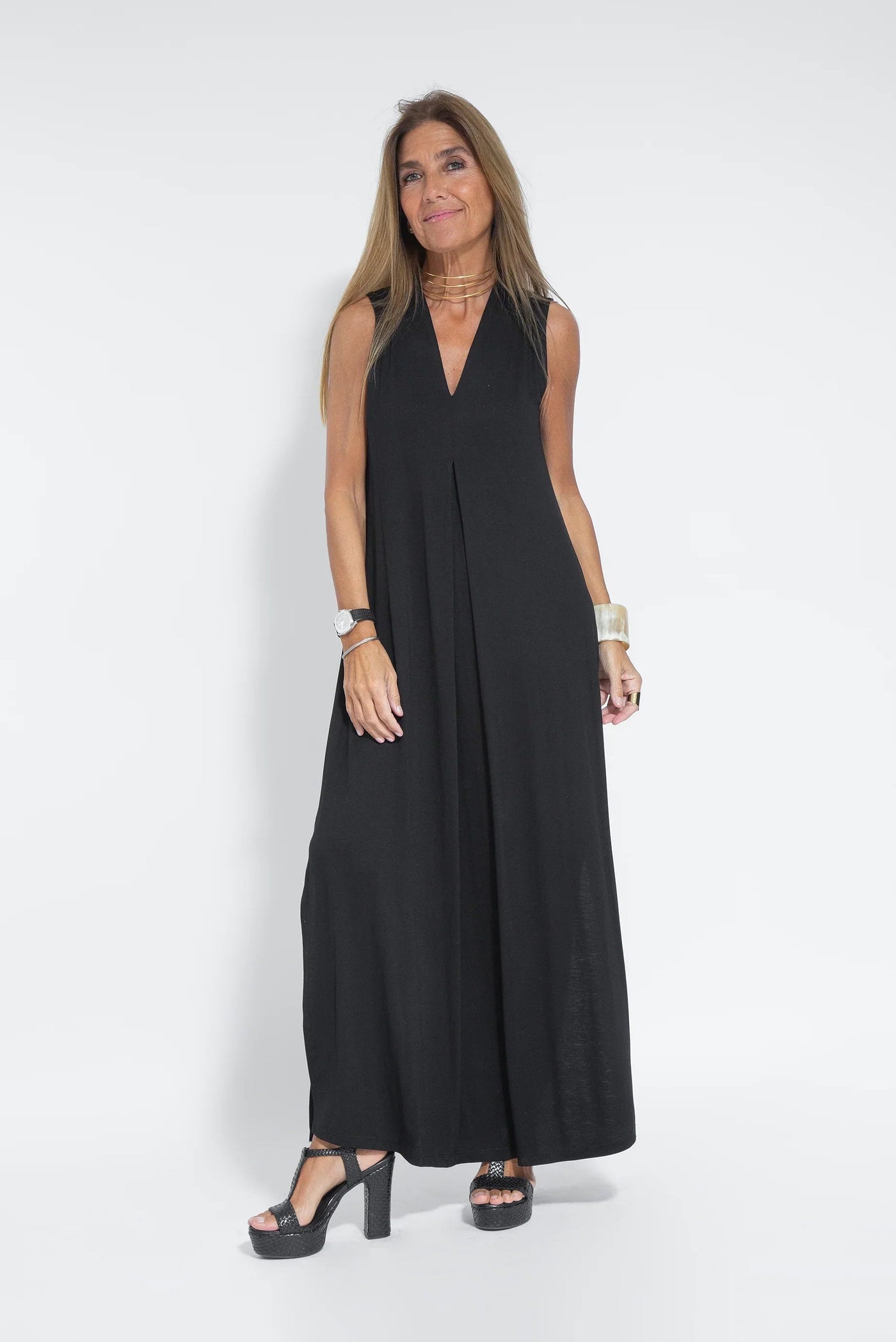 Valeria - Abito Lungo Elegante con Scollo a V