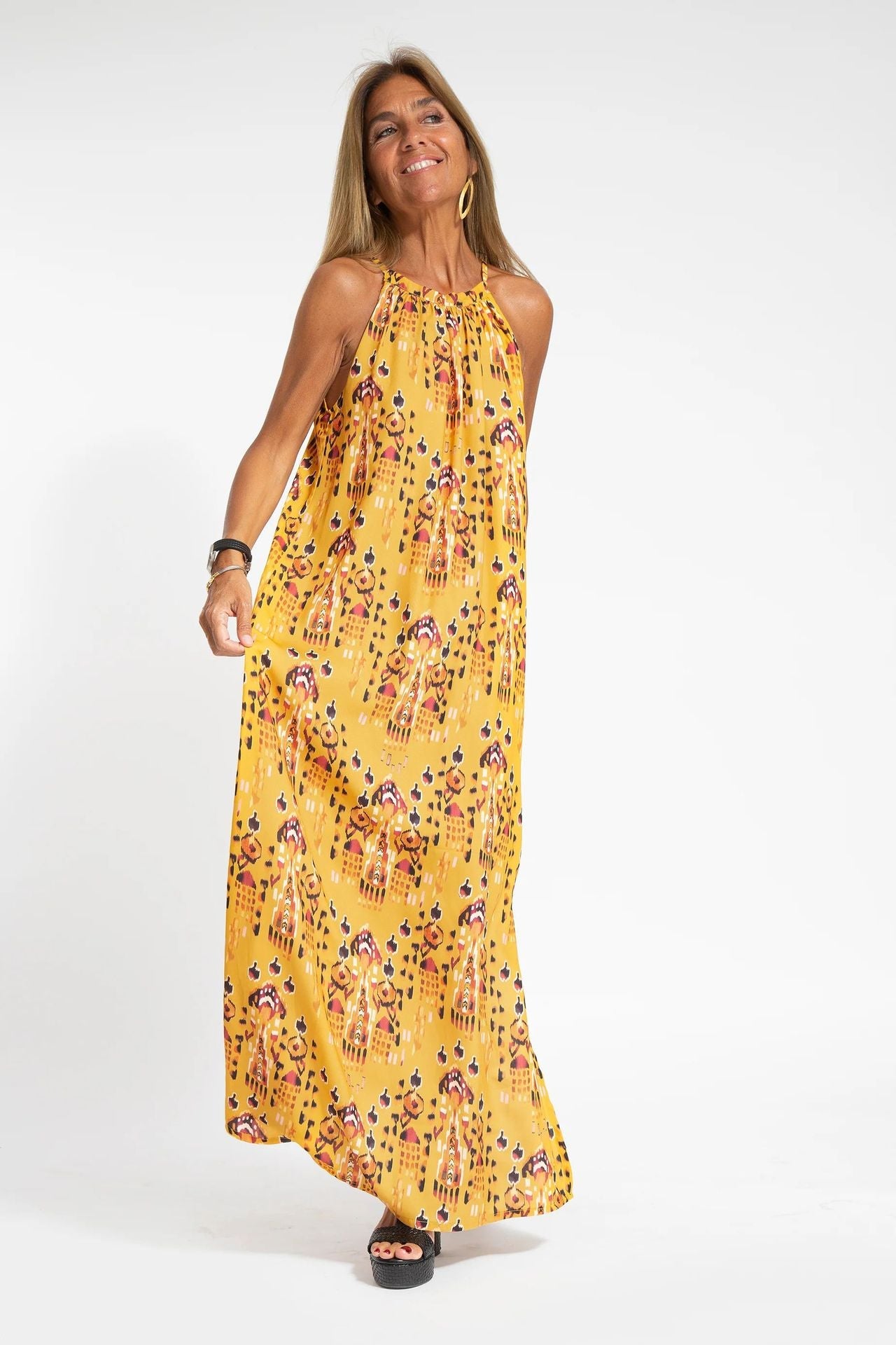 Aurora Dress – Long Summer Dress in Minimalist Style with Thin Straps