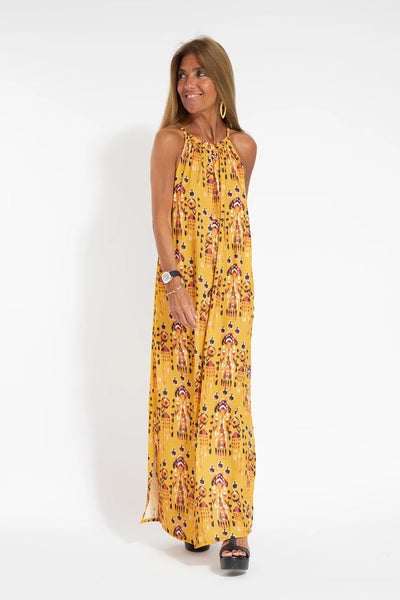 Aurora Dress – Long Summer Dress in Minimalist Style with Thin Straps