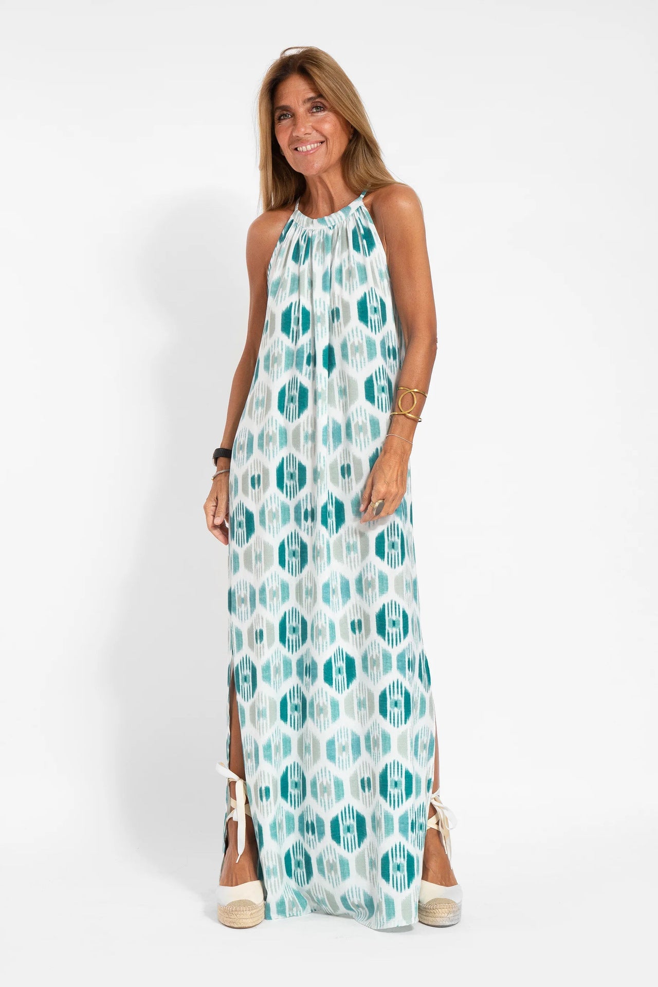 Aurora Dress – Long Summer Dress in Minimalist Style with Thin Straps