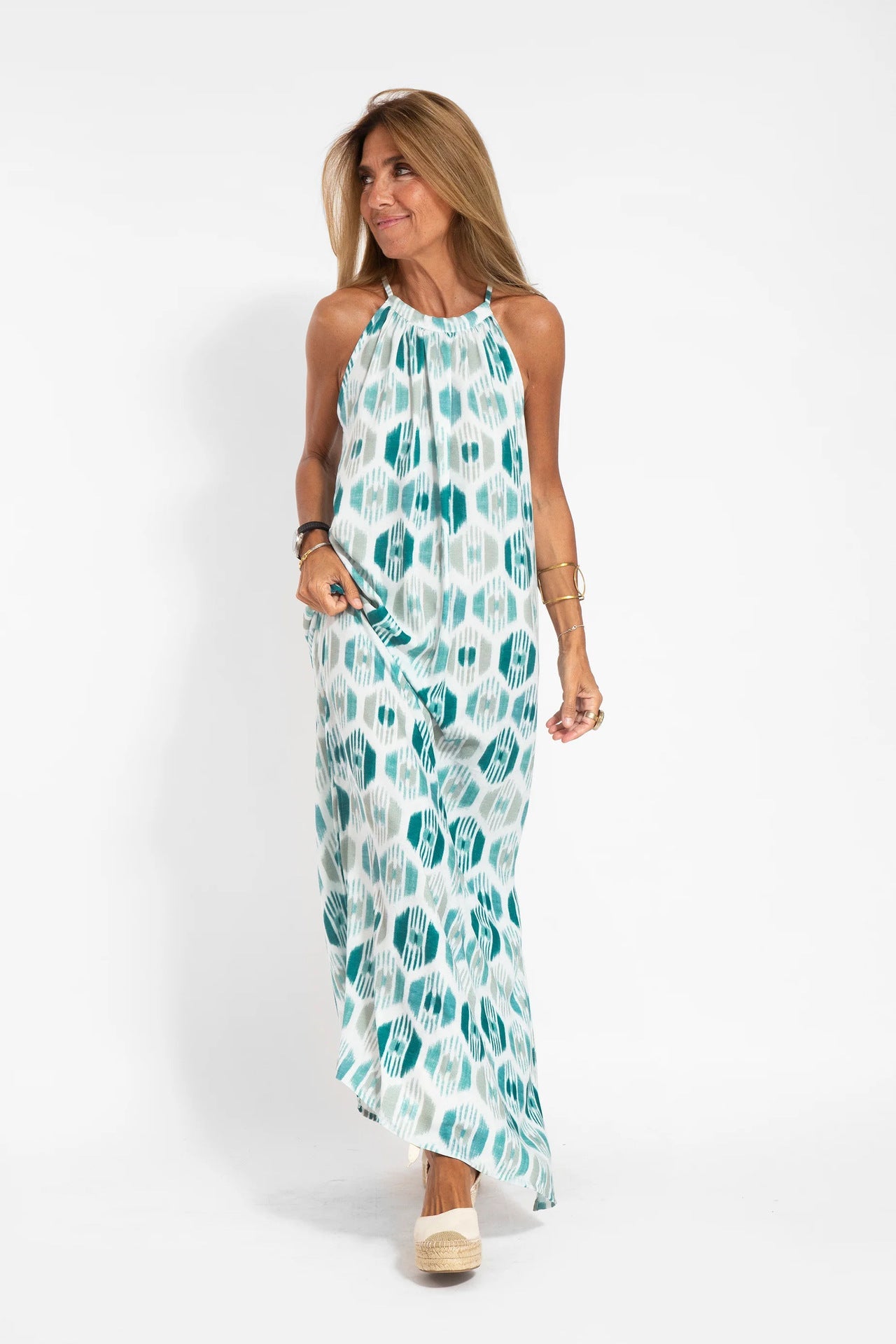 Aurora Dress – Long Summer Dress in Minimalist Style with Thin Straps