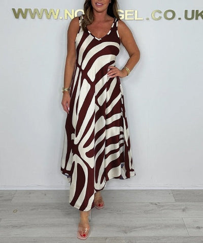 Maya Dress – Long Summer Dress with Artistic Print