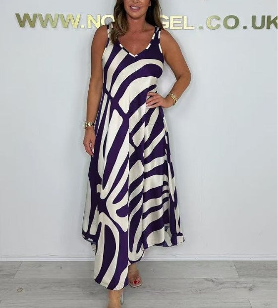 Maya Dress – Long Summer Dress with Artistic Print