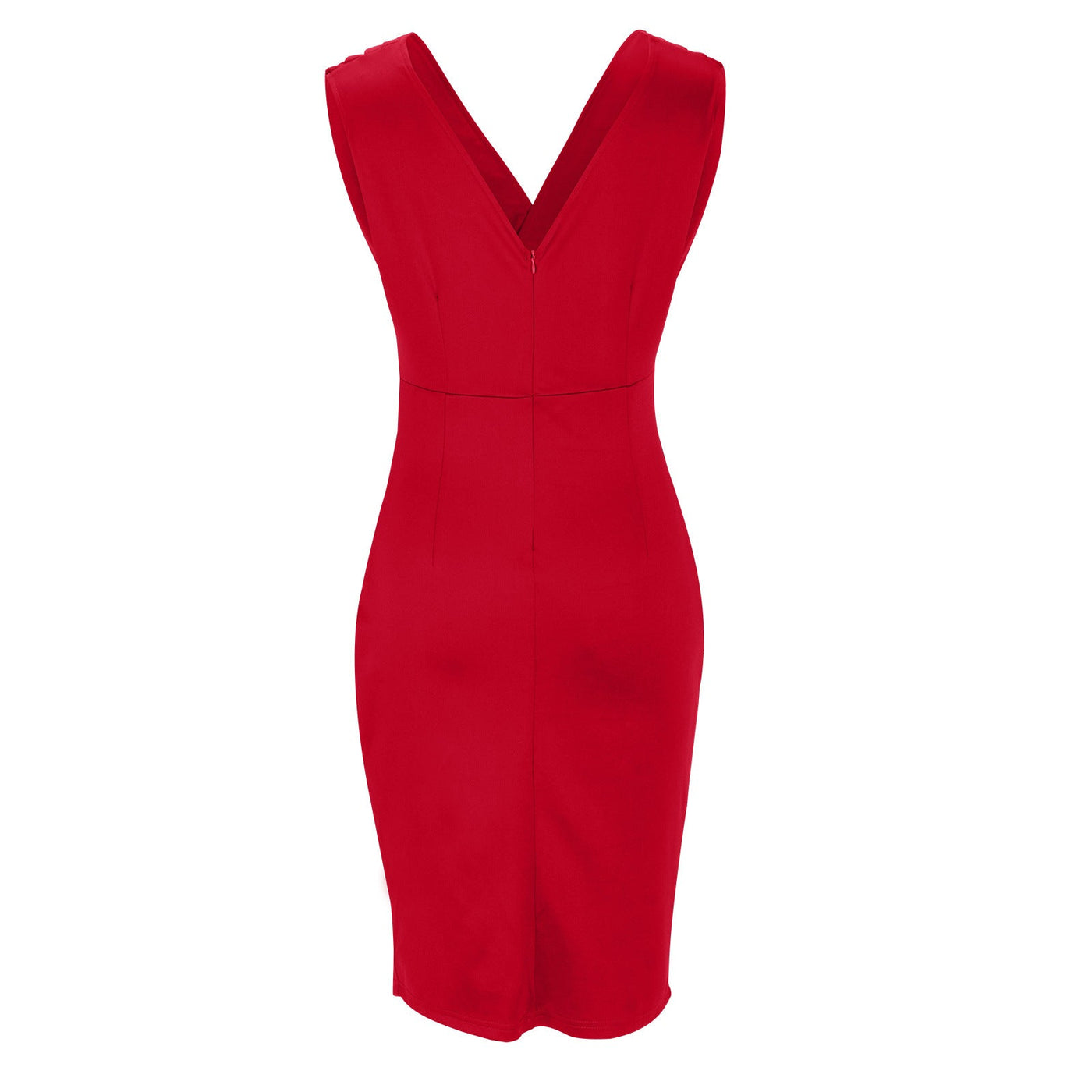 Abito Midi Elegante Isa – Scollo a V Drappeggiato con Spacco Laterale