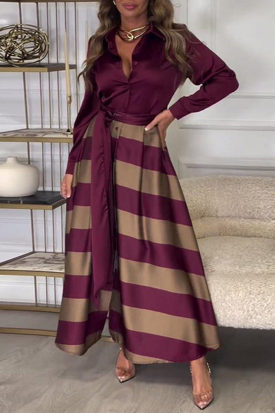 Viena - Abito Lungo Elegante da Donna con Design a Due Pezzi