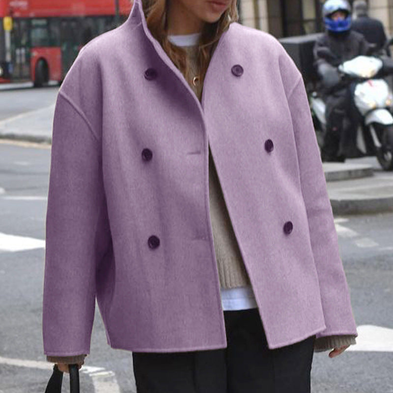 Martina Elegante Doppiopetto Cappotto Invernale per Donna