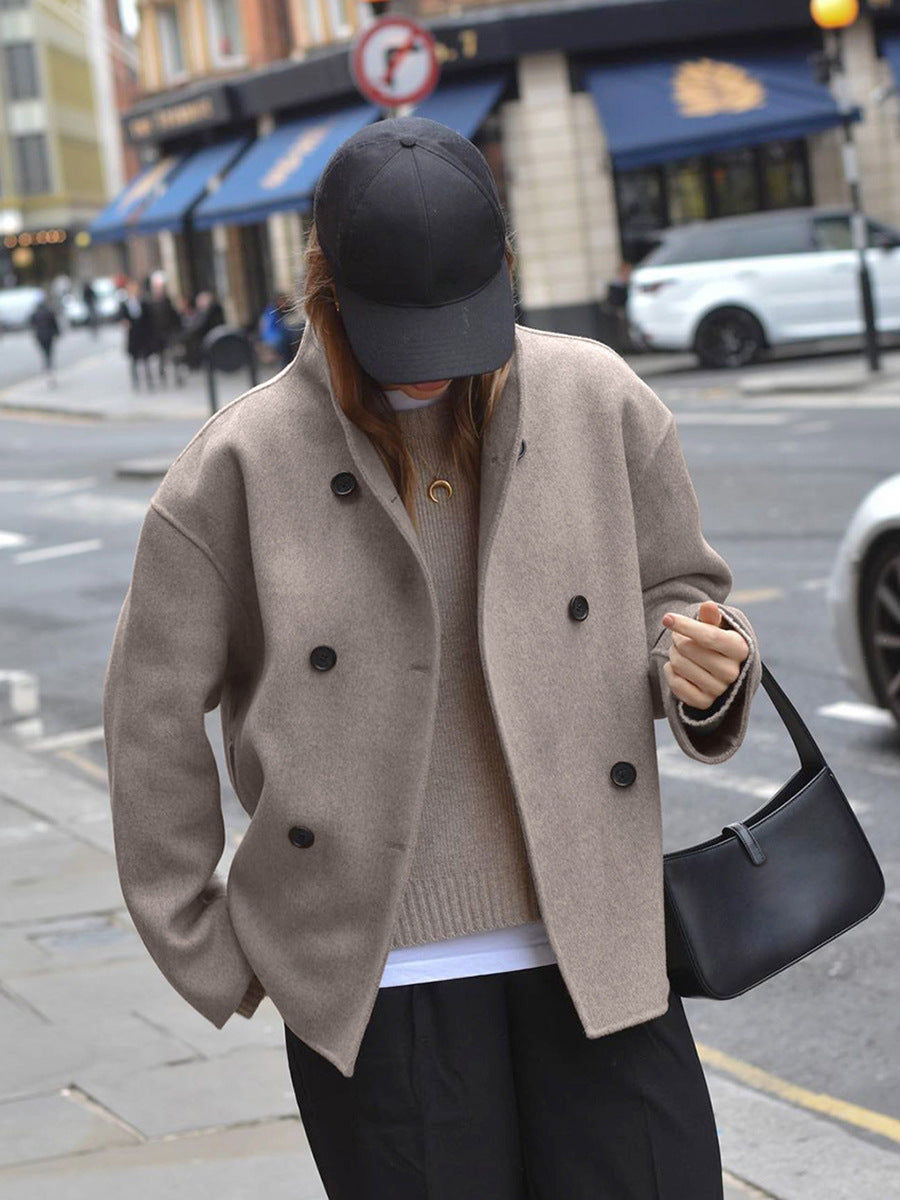 Martina Elegante Doppiopetto Cappotto Invernale per Donna