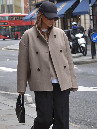 Martina Elegante Doppiopetto Cappotto Invernale per Donna