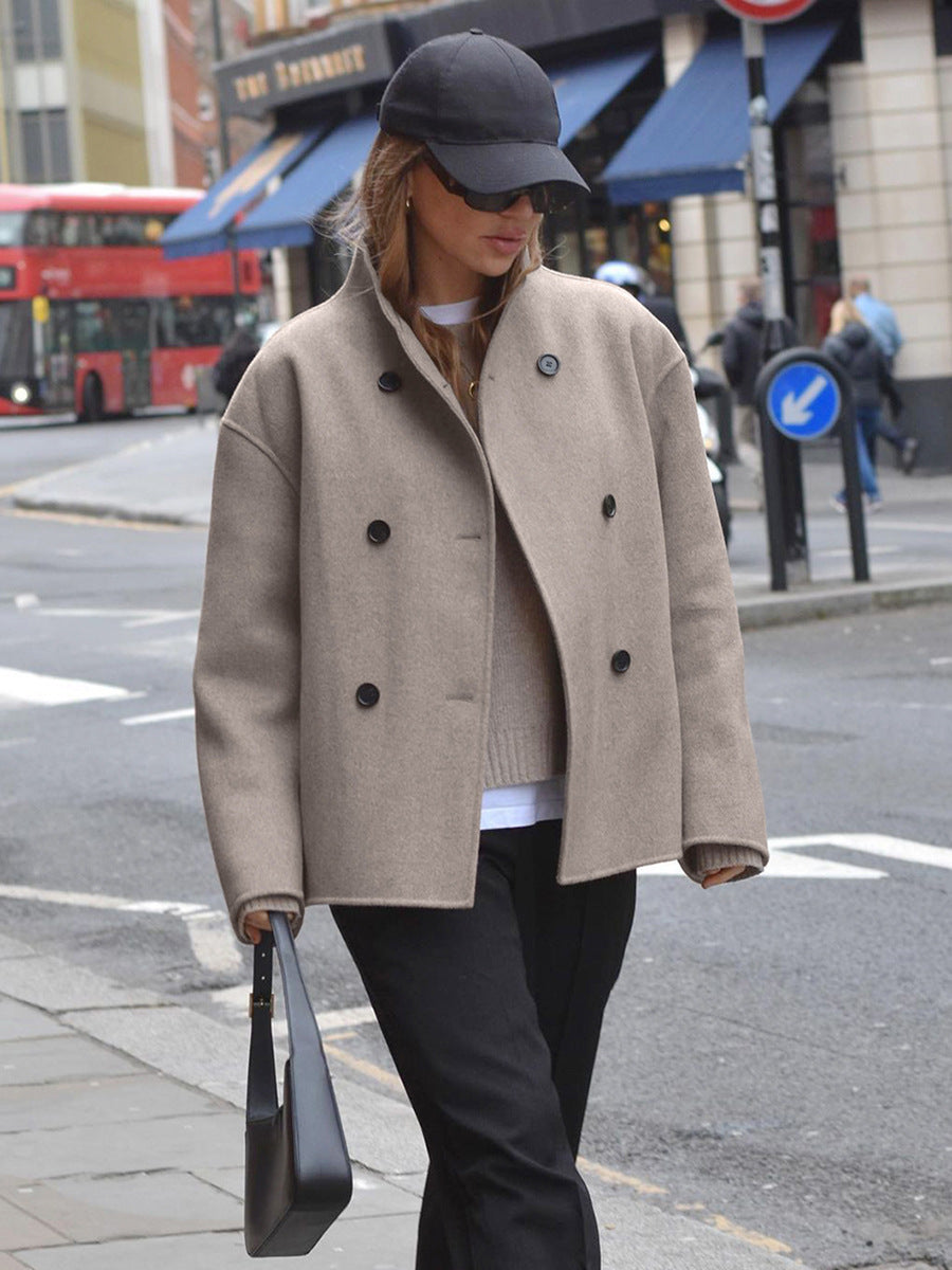 Martina Elegante Doppiopetto Cappotto Invernale per Donna