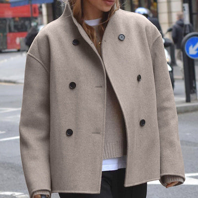 Martina Elegante Doppiopetto Cappotto Invernale per Donna