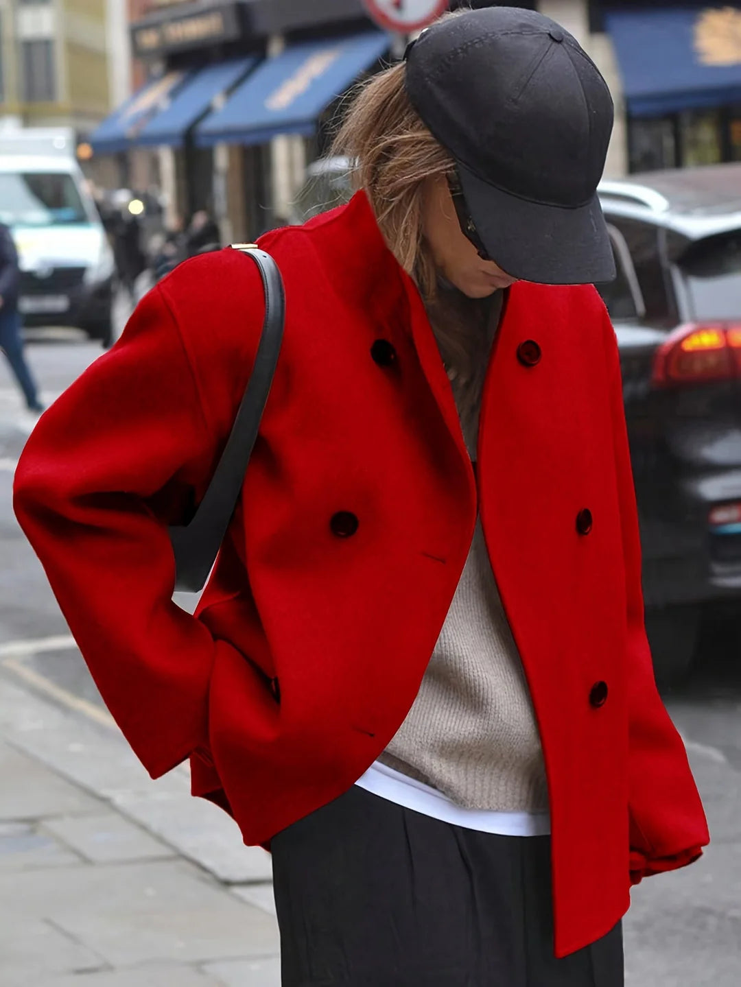 Martina Elegante Doppiopetto Cappotto Invernale per Donna