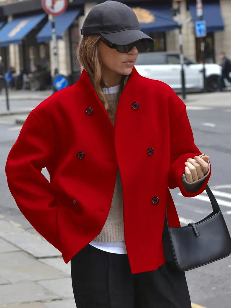 Martina Elegante Doppiopetto Cappotto Invernale per Donna