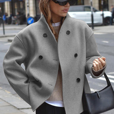 Martina Elegante Doppiopetto Cappotto Invernale per Donna