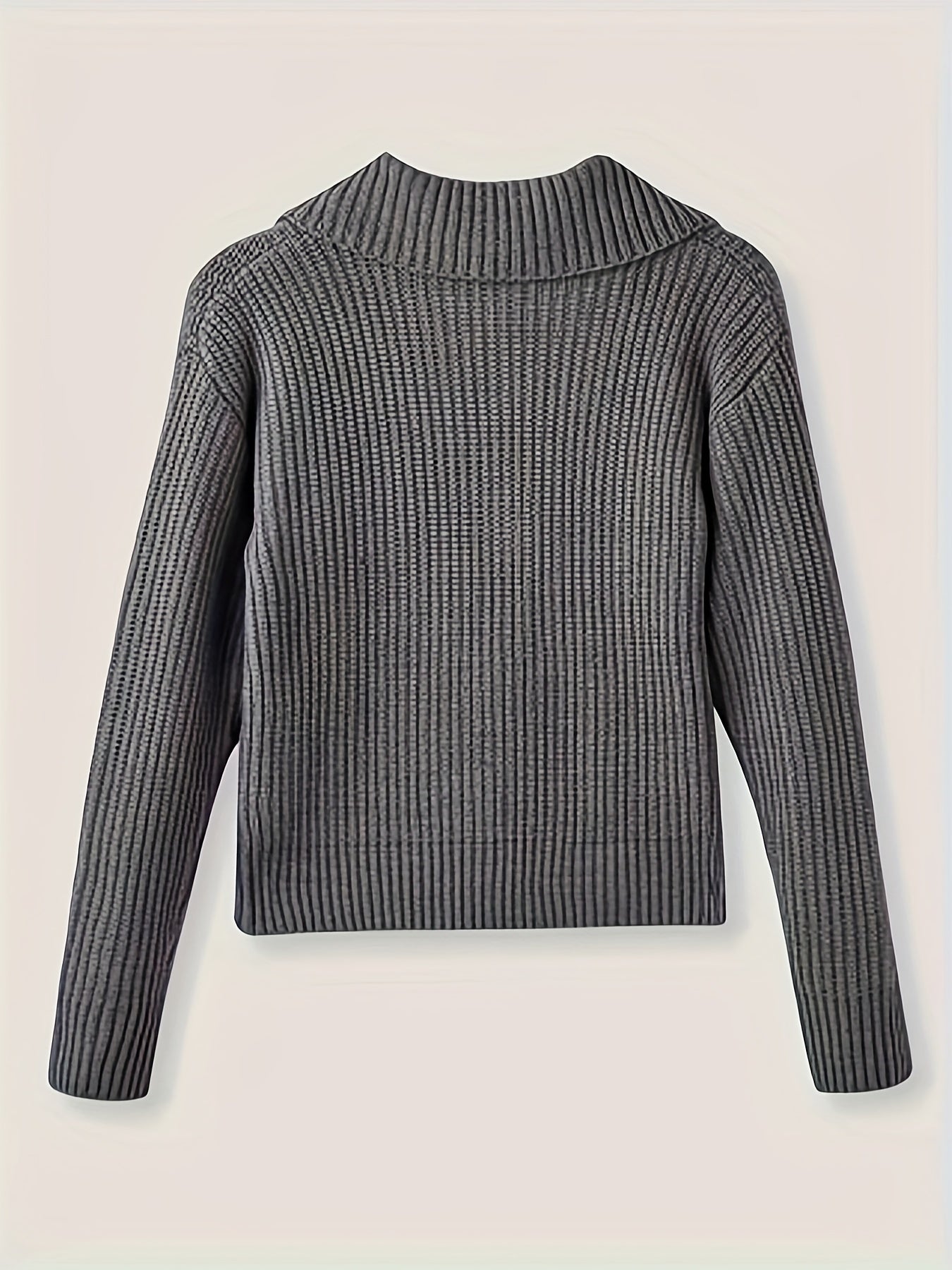 Cardigan Elegante Donna in Maglia a Coste - Bianco