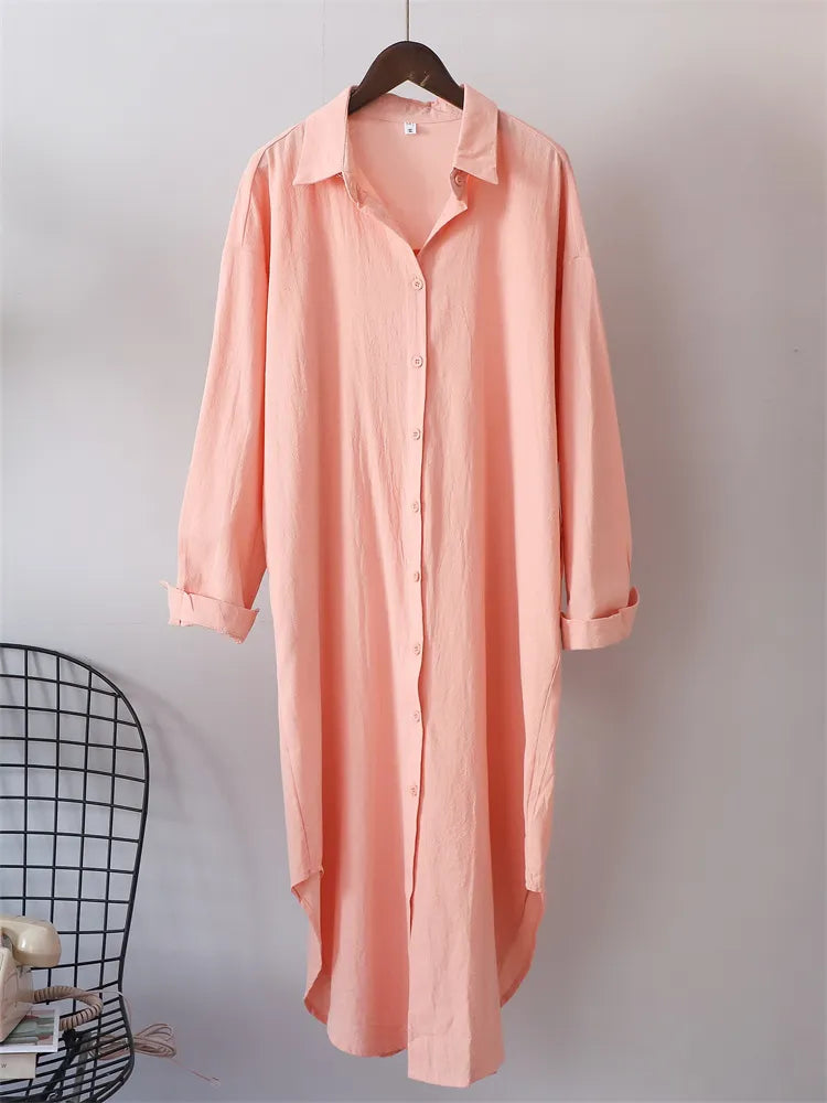 Abito Camicia Midi Ivy in Lino Lungo