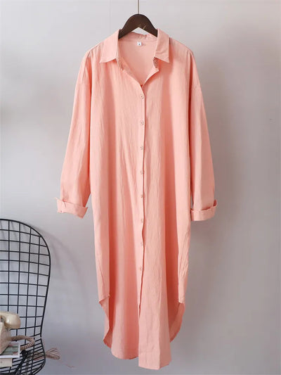 Abito Camicia Midi Ivy in Lino Lungo