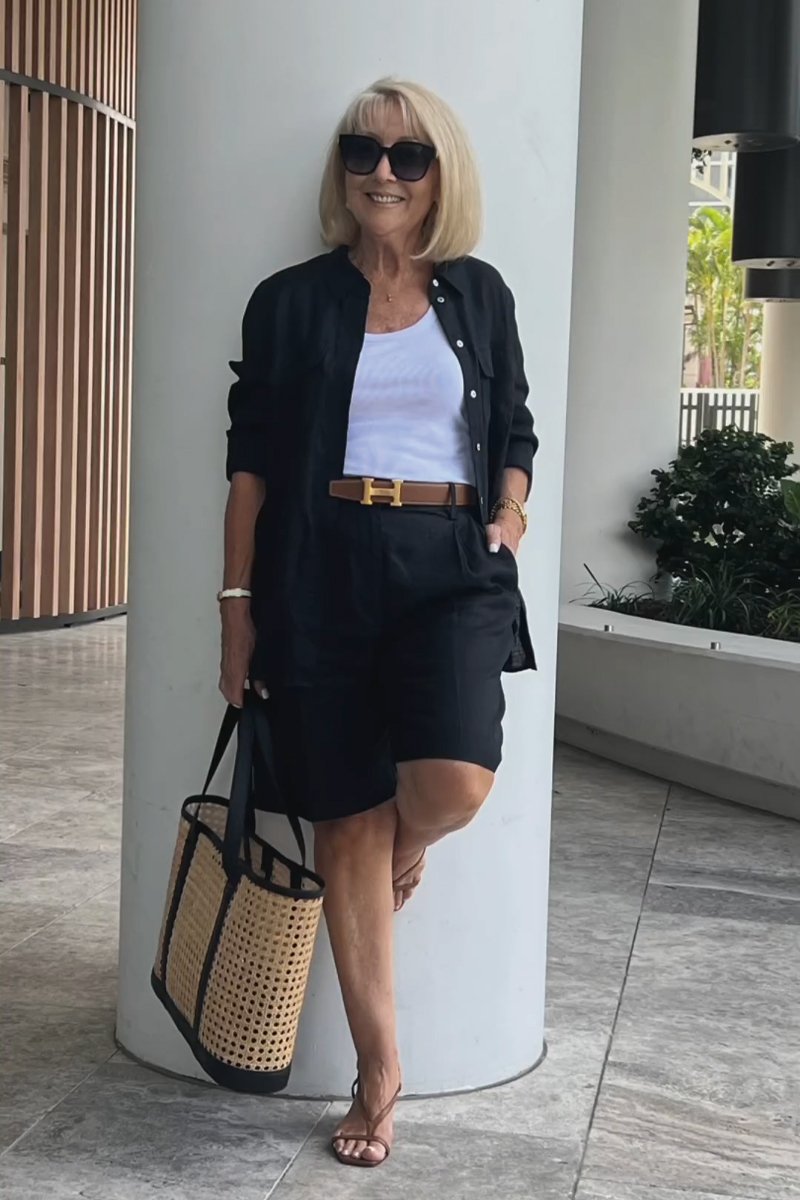 Set Completo Camicia e Shorts in Lino e Cotone Verona | Eleganza Casual Senza Tempo