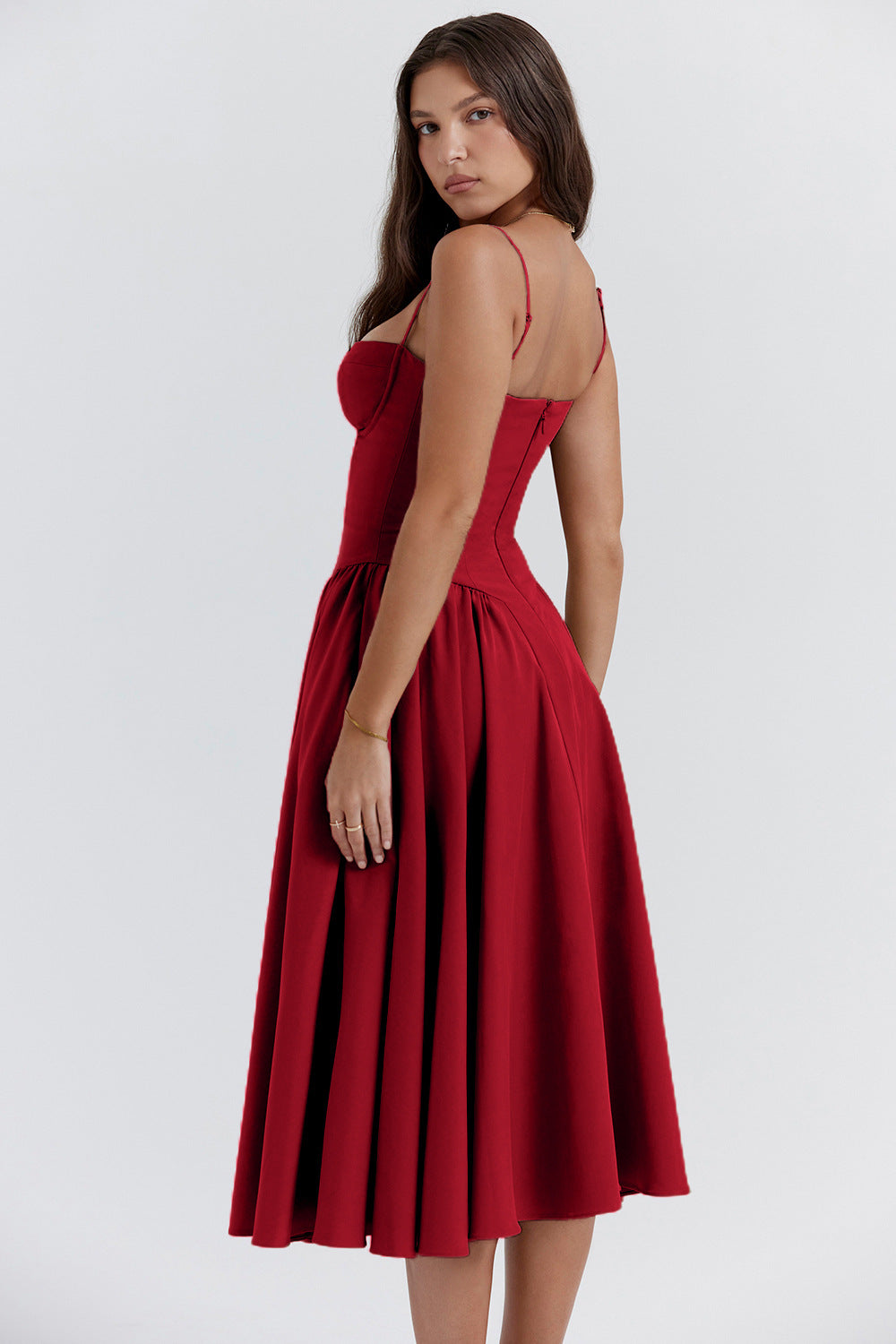 Vestito Midi Bridget con Top e Spalline Sottili