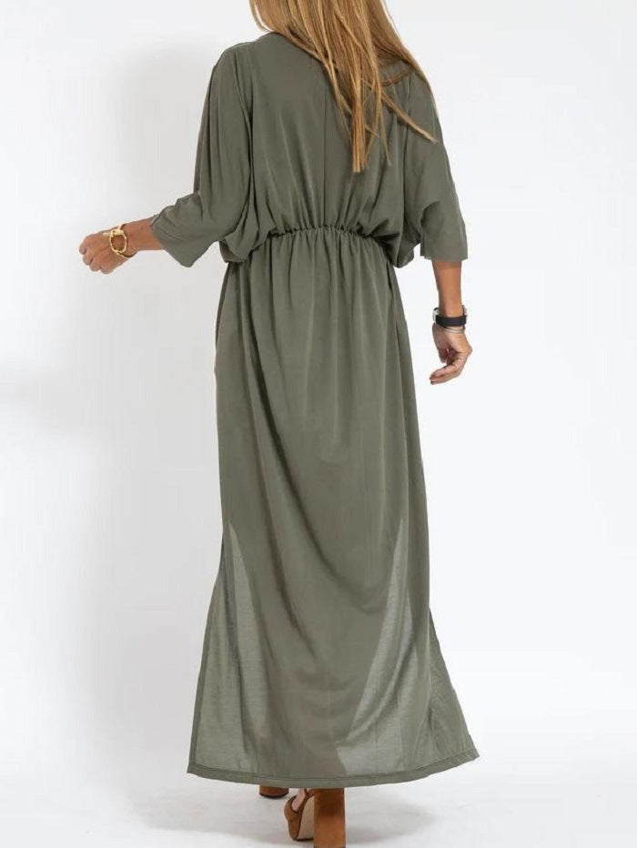 Abito Lungo Elegante Louisa con Fessura Laterale