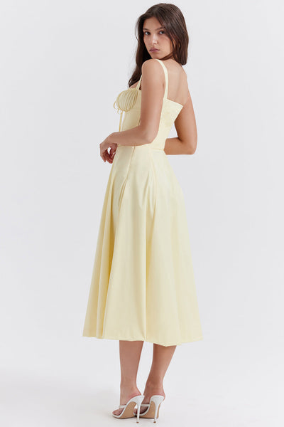 Vestito Midi Charlotte con Top a Laccio e Spacco