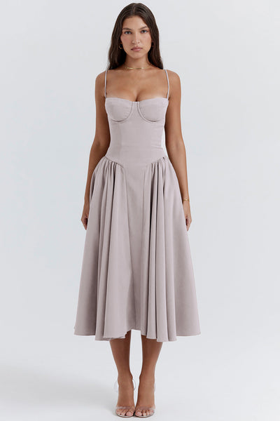 Vestito Midi Bridget con Top e Spalline Sottili