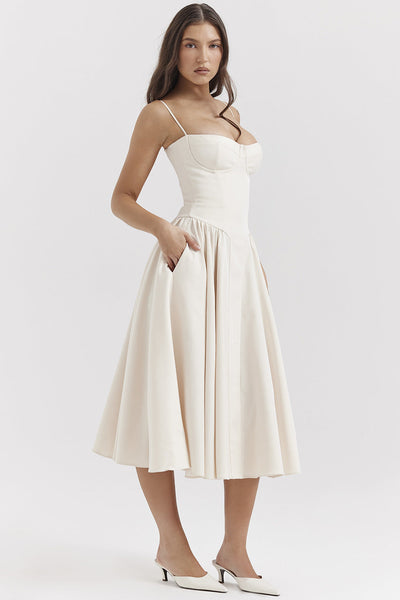 Vestito Midi Bridget con Top e Spalline Sottili