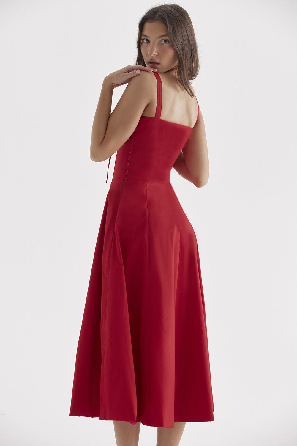 Vestito Midi Charlotte con Top a Laccio e Spacco