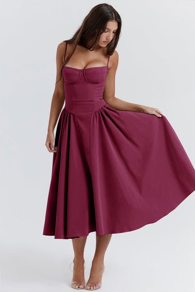 Vestito Midi Bridget con Top e Spalline Sottili
