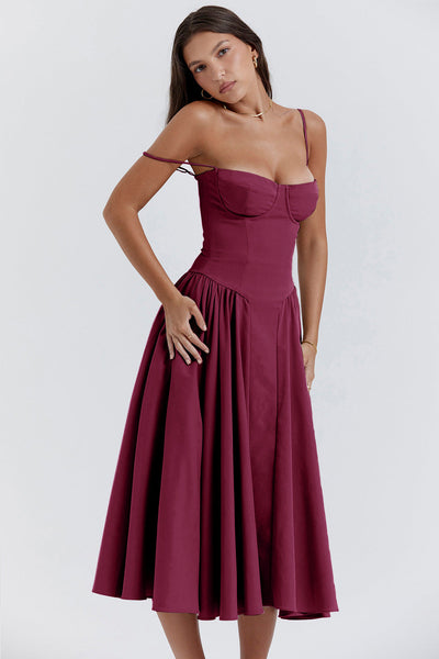 Vestito Midi Bridget con Top e Spalline Sottili