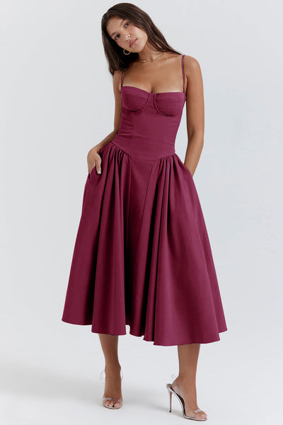 Vestito Midi Bridget con Top e Spalline Sottili