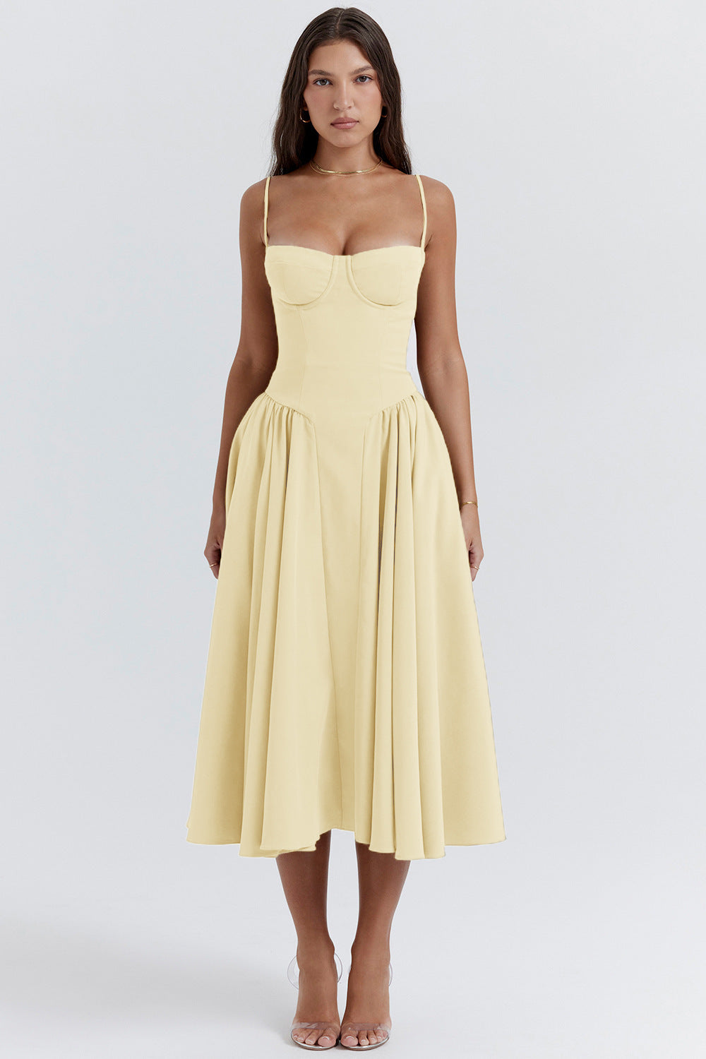 Vestito Midi Bridget con Top e Spalline Sottili