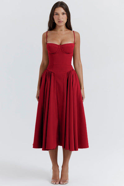 Vestito Midi Bridget con Top e Spalline Sottili