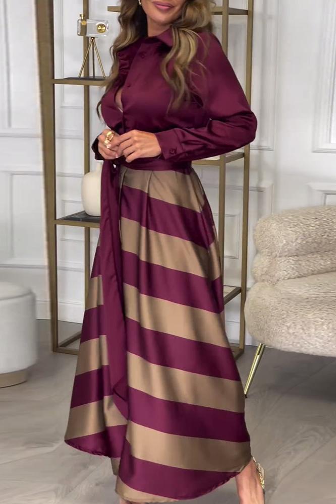 Viena - Abito Lungo Elegante da Donna con Design a Due Pezzi