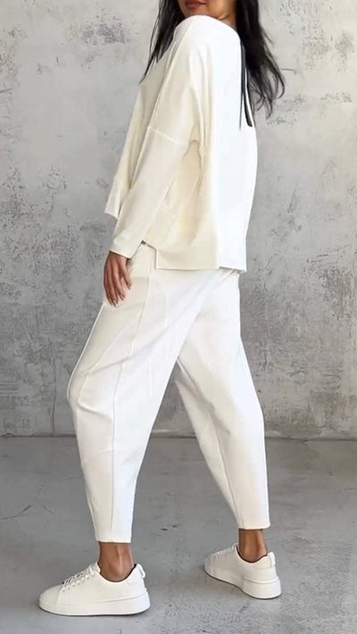 Completo Elegante Casual per Donna con Blusa e Pantaloni Comodi – Aurora