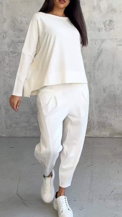 Completo Elegante Casual per Donna con Blusa e Pantaloni Comodi – Aurora
