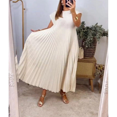 Elegant Pleated Long Dress