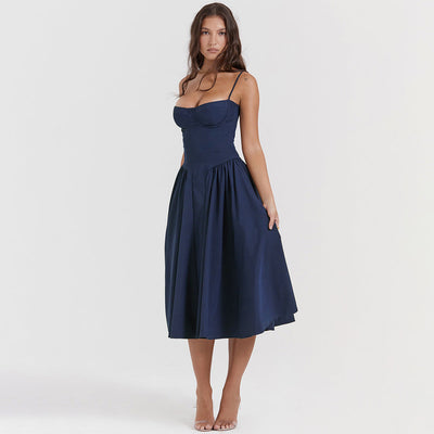 Vestito Midi Bridget con Top e Spalline Sottili