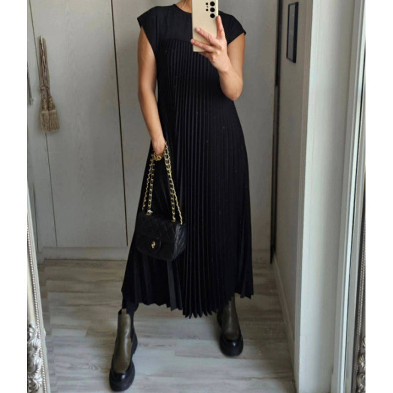 Elegant Pleated Long Dress