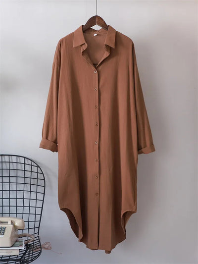 Abito Camicia Midi Ivy in Lino Lungo