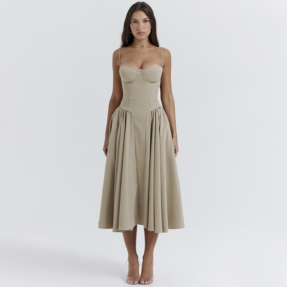 Vestito Midi Bridget con Top e Spalline Sottili