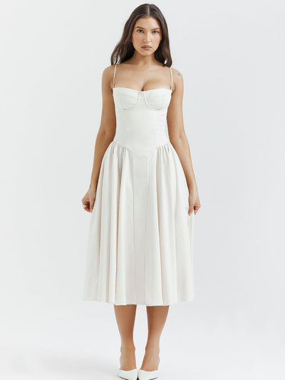 Vestito Midi Bridget con Top e Spalline Sottili