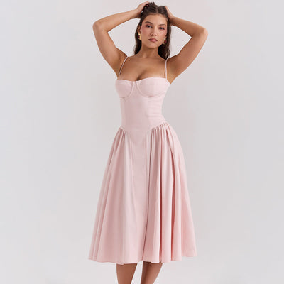 Vestito Midi Bridget con Top e Spalline Sottili